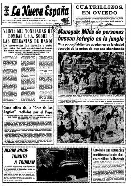 Portada Jueves 28 de Diciembre de 1972
