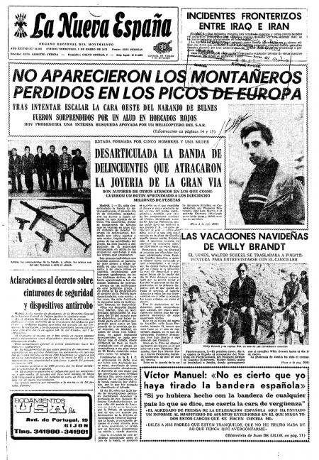 Portada Miércoles 3 de  de 1973