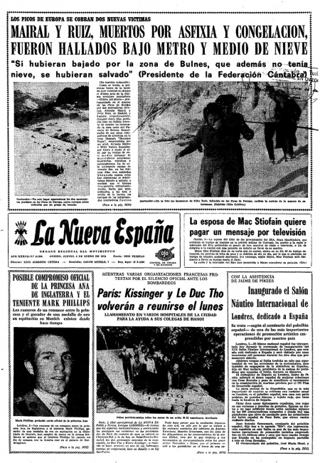 Portada Jueves 4 de  de 1973