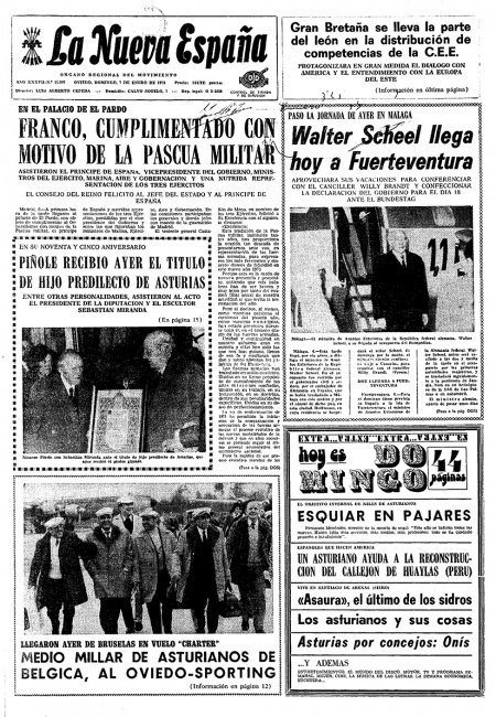 Portada Domingo 7 de  de 1973