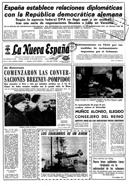 Portada Viernes 12 de  de 1973