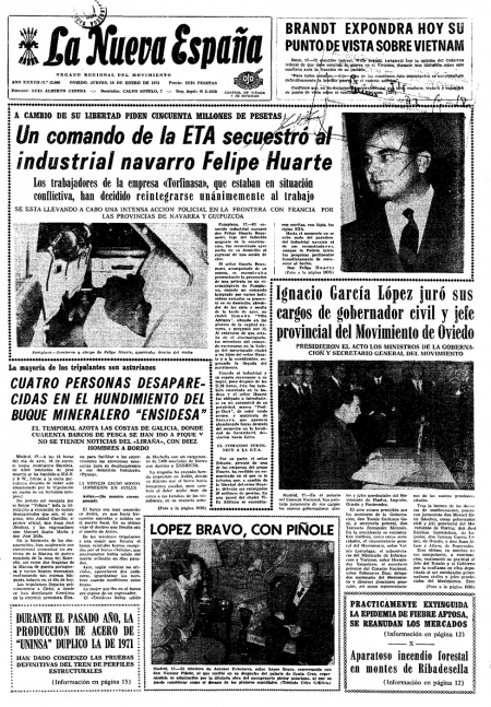Portada Jueves 18 de  de 1973