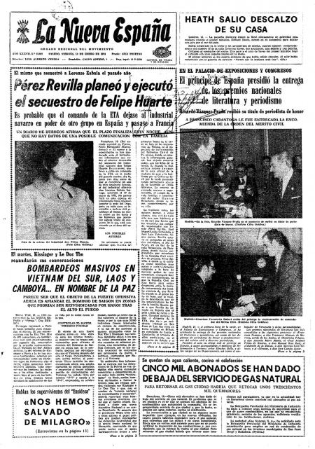 Portada Viernes 19 de  de 1973