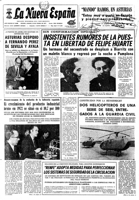 Portada Sábado 20 de  de 1973