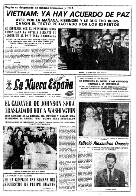 Portada Miércoles 24 de  de 1973