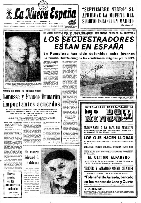 Portada Domingo 28 de  de 1973