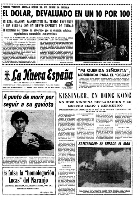 Portada Miércoles 14 de  de 1973