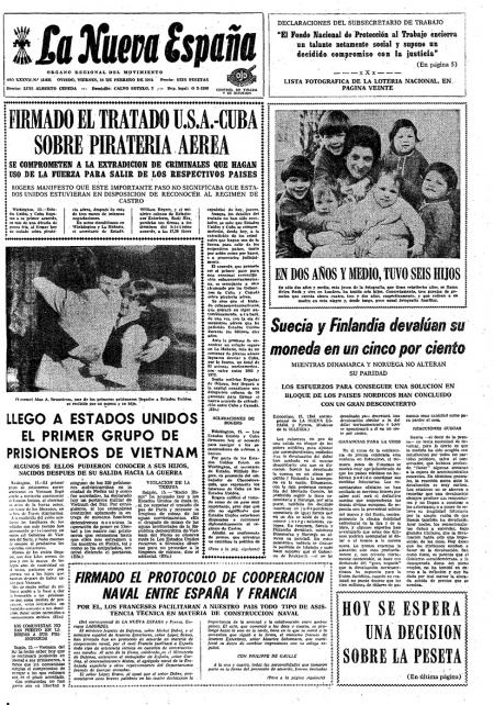 Portada Viernes 16 de  de 1973