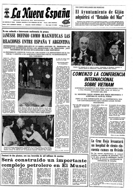 Portada Martes 27 de  de 1973