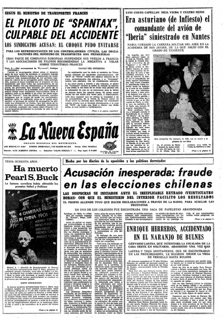 Portada Miércoles 7 de  de 1973