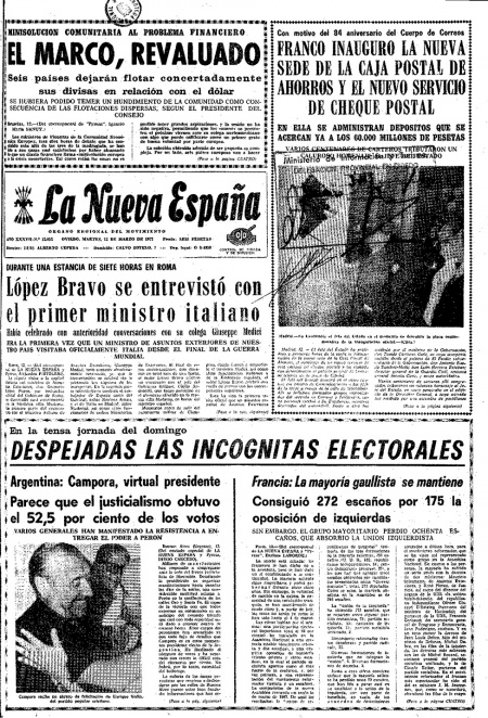 Portada Martes 13 de  de 1973