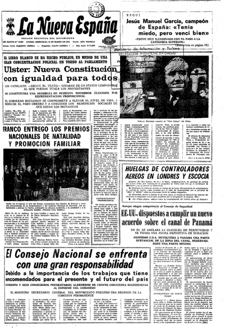 Portada Miércoles 21 de  de 1973