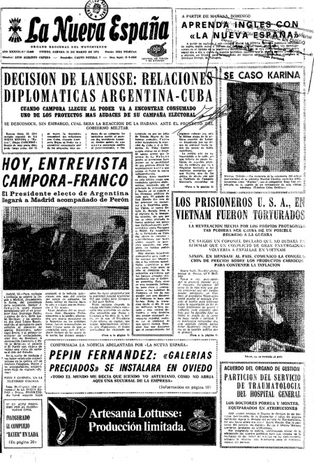 Portada Sábado 31 de  de 1973