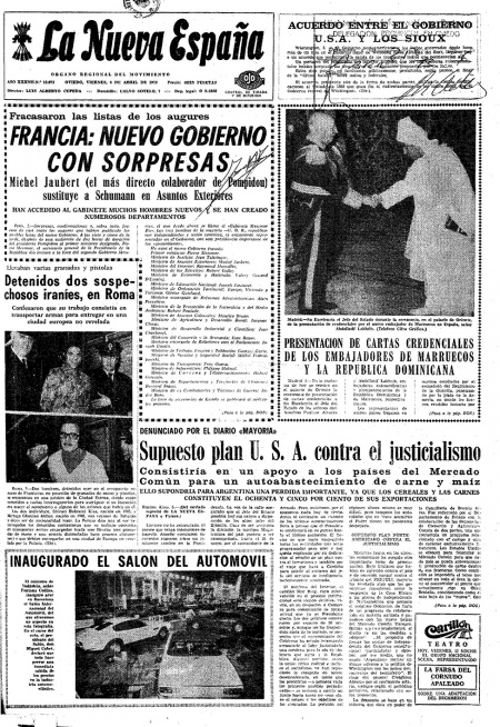 Portada Viernes 6 de  de 1973