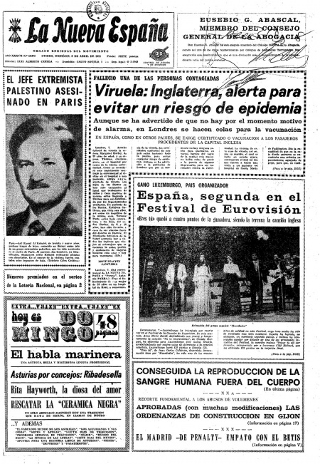 Portada Domingo 8 de  de 1973