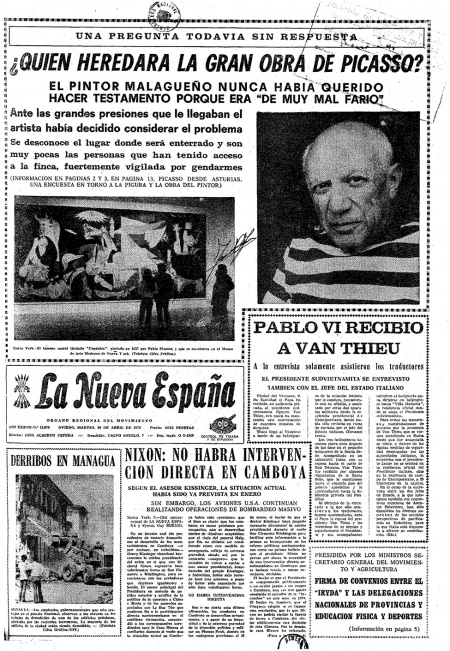 Portada Martes 10 de  de 1973