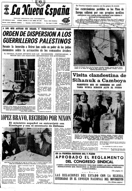 Portada Jueves 12 de  de 1973