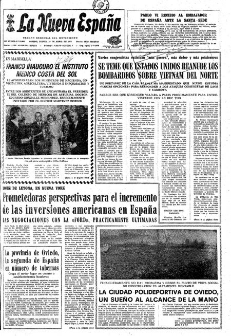 Portada Jueves 19 de  de 1973