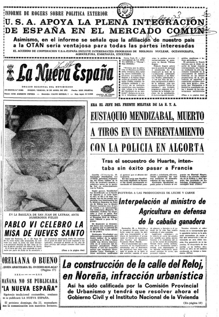 Portada Viernes 20 de  de 1973