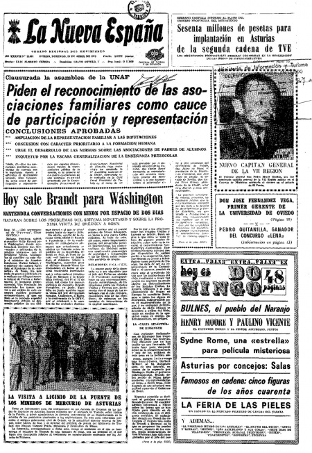 Portada Domingo 29 de  de 1973
