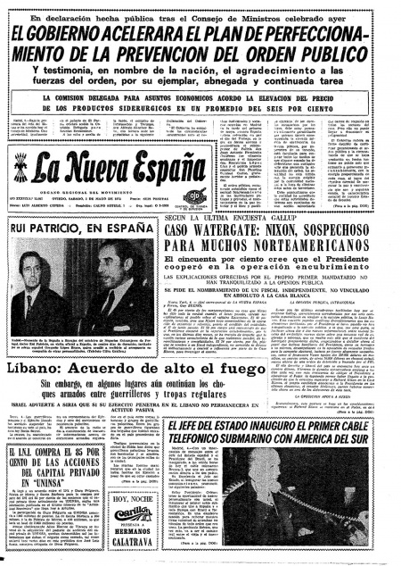 Portada Sábado 5 de  de 1973