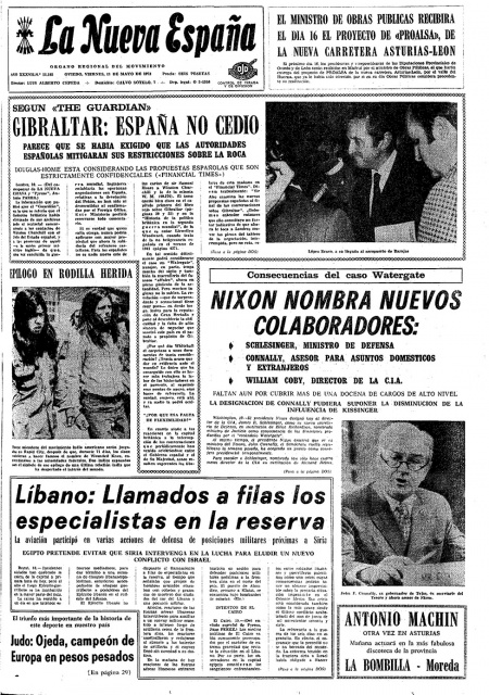 Portada Viernes 11 de  de 1973