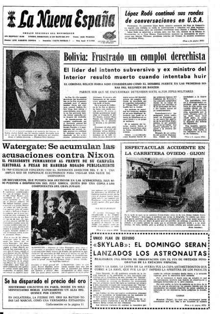 Portada Miércoles 16 de  de 1973
