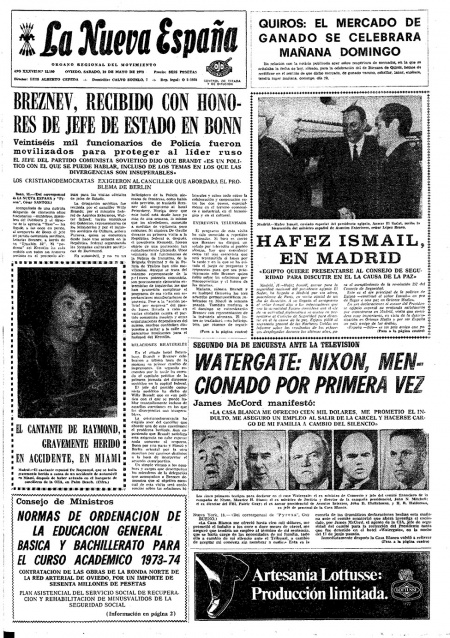 Portada Sábado 19 de  de 1973