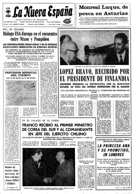 Portada Jueves 31 de  de 1973