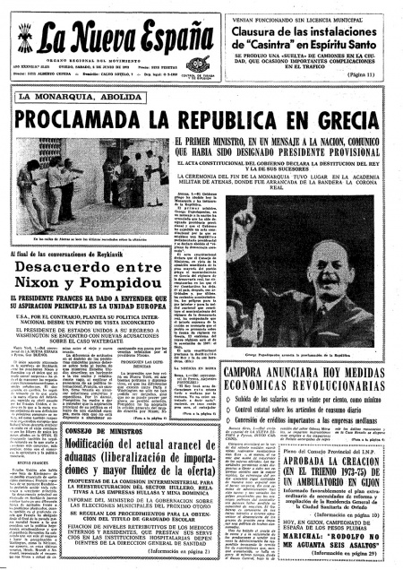 Portada Sábado 2 de  de 1973