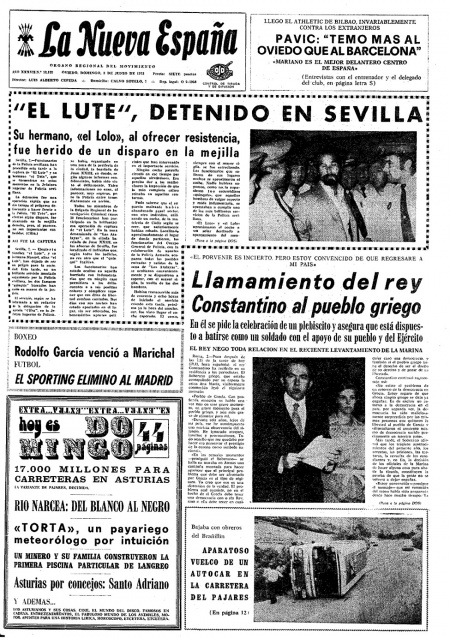 Portada Domingo 3 de  de 1973