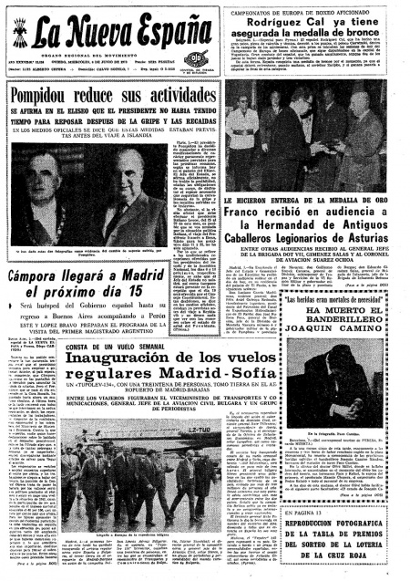 Portada Miércoles 6 de  de 1973