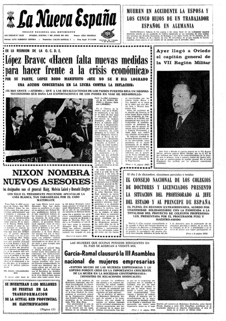 Portada Jueves 7 de  de 1973