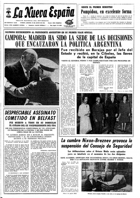 Portada Sábado 16 de  de 1973
