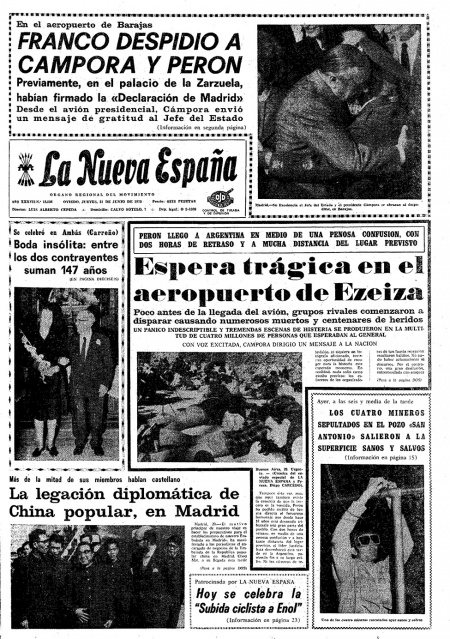 Portada Jueves 21 de  de 1973
