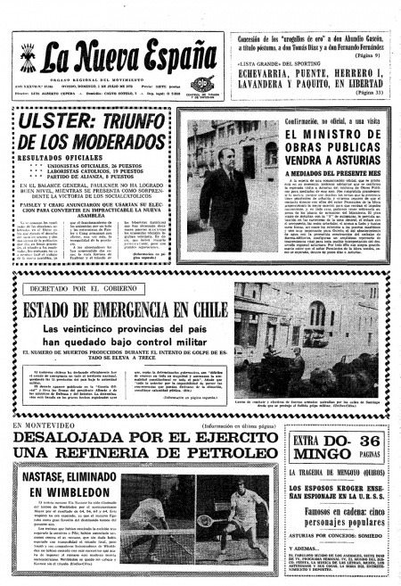 Portada Domingo 1 de  de 1973