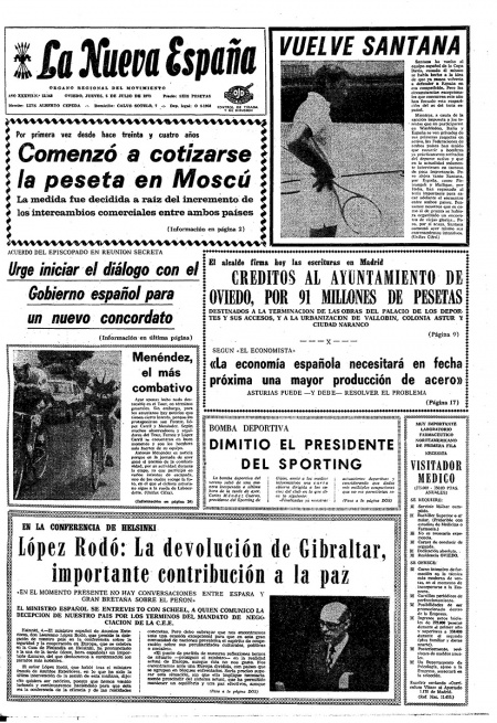 Portada Jueves 5 de  de 1973