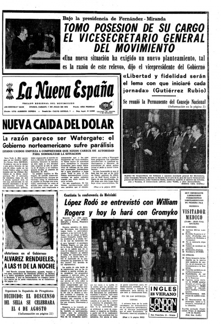 Portada Sábado 7 de  de 1973
