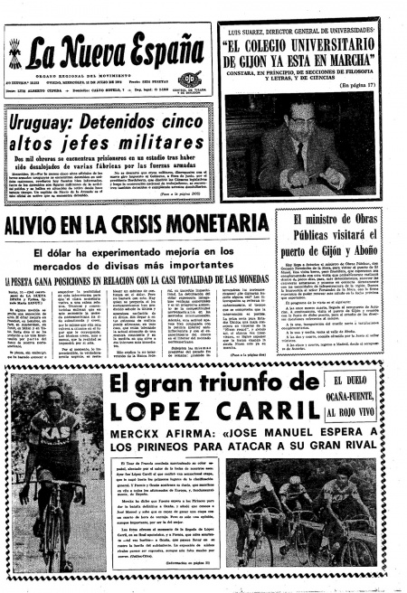 Portada Miércoles 11 de  de 1973