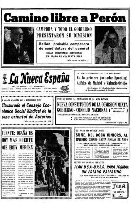 Portada Sábado 14 de  de 1973
