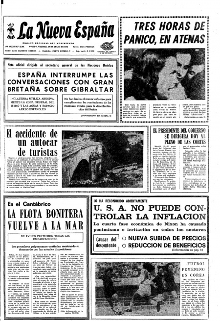 Portada Viernes 20 de  de 1973