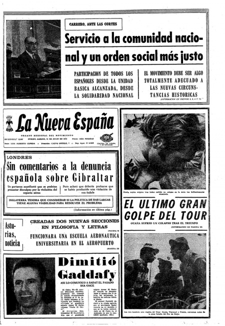 Portada Sábado 21 de  de 1973