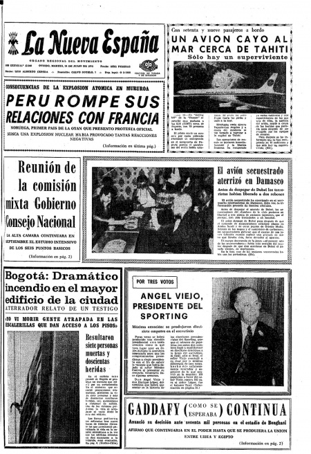 Portada Martes 24 de  de 1973