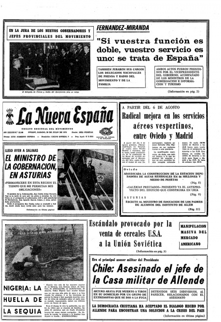 Portada Sábado 28 de  de 1973