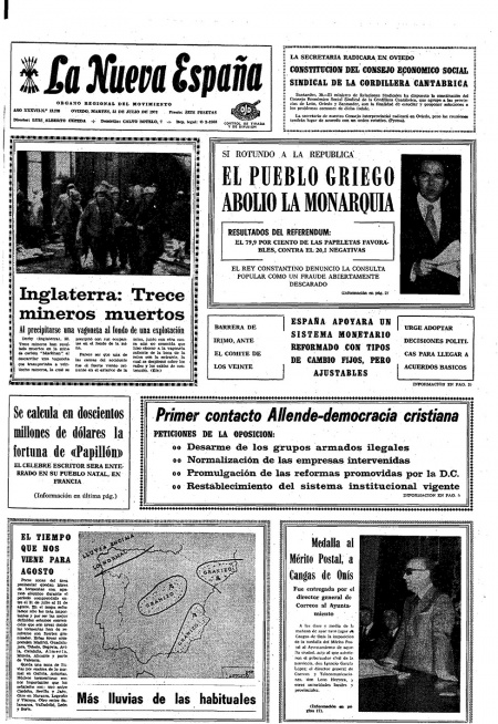 Portada Martes 31 de  de 1973