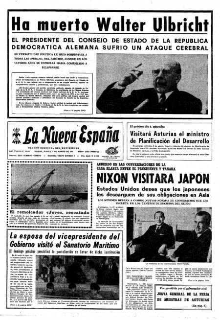 Portada Jueves 2 de  de 1973