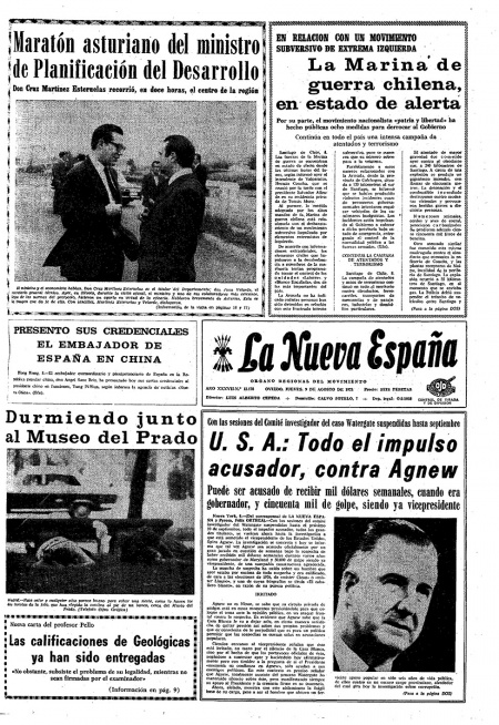 Portada Jueves 9 de  de 1973