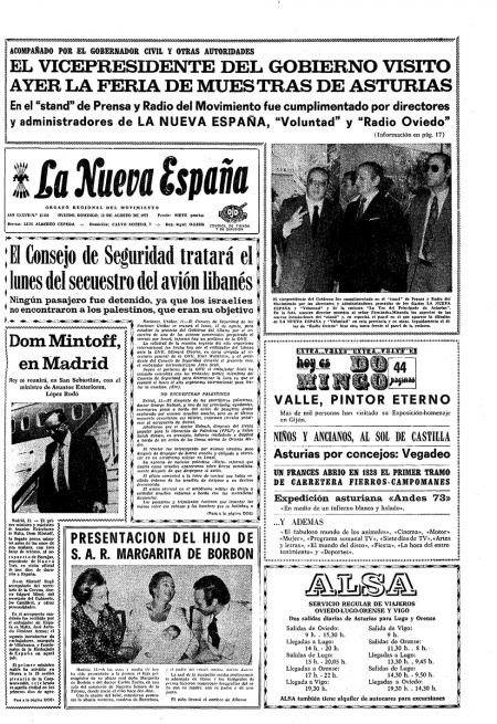 Portada Domingo 12 de  de 1973