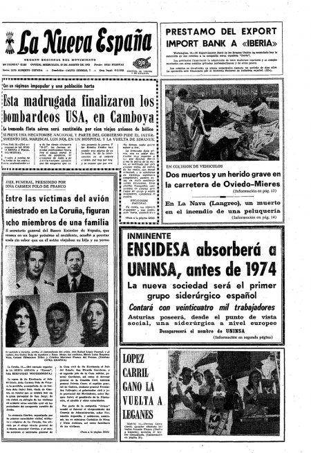 Portada Miércoles 15 de  de 1973