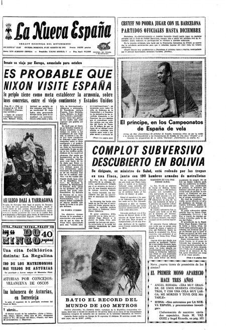 Portada Domingo 19 de  de 1973